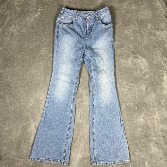 Anthropologie Jeans Womens 27 Pilcro High Waisted Flared Bootcut Button Fly - Picture 2 of 9